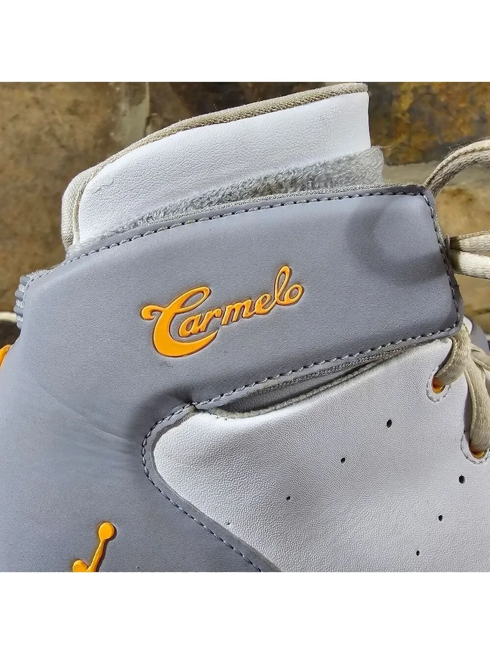 Nike Air Jordan Melo Atomic Wolf Gray Mango Shoes Carmelo 6Y